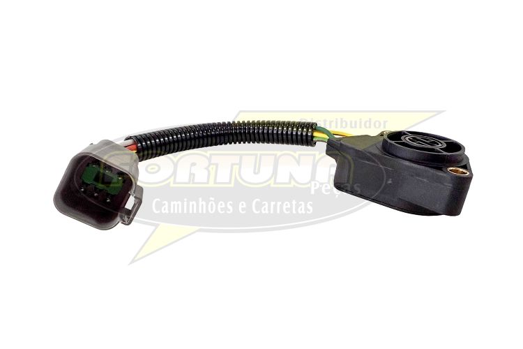 SENSOR PEDAL ACELERADOR VOLVO D12D (6 PINOS) - CON. CINZA